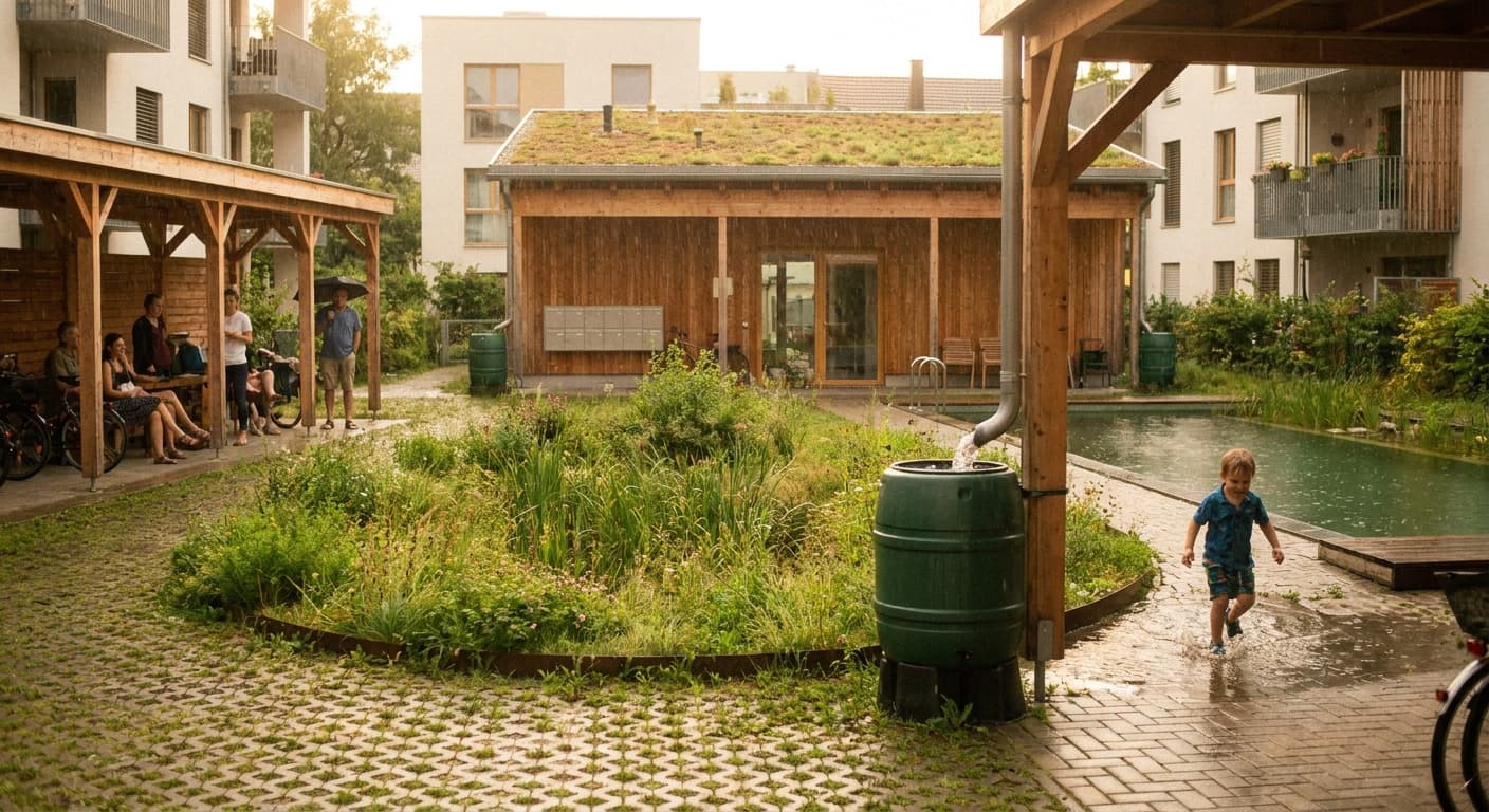 Schwammstadt WEG 2026: Regenwasser richtig nutzen und Gebühren sparen