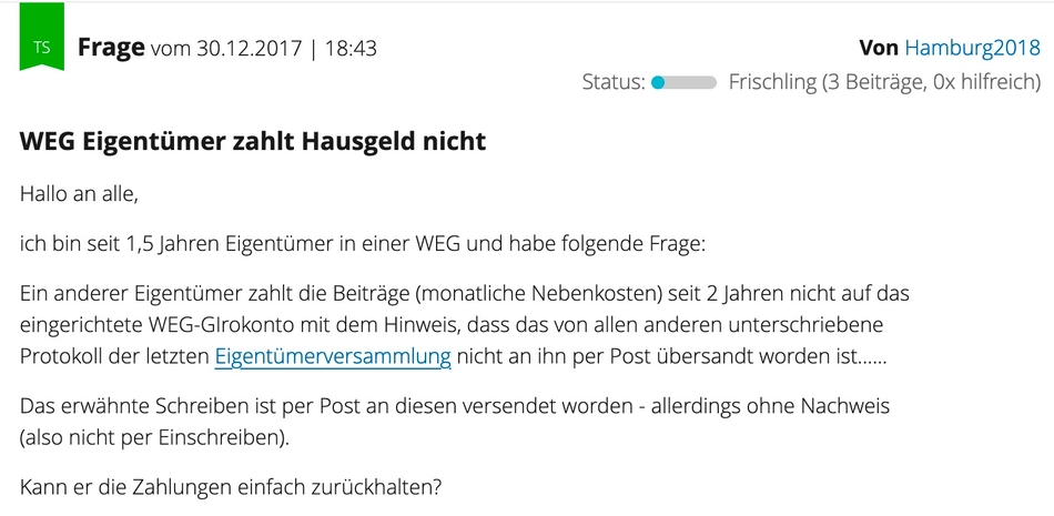 hausgeld eigentumer zahlt nicht