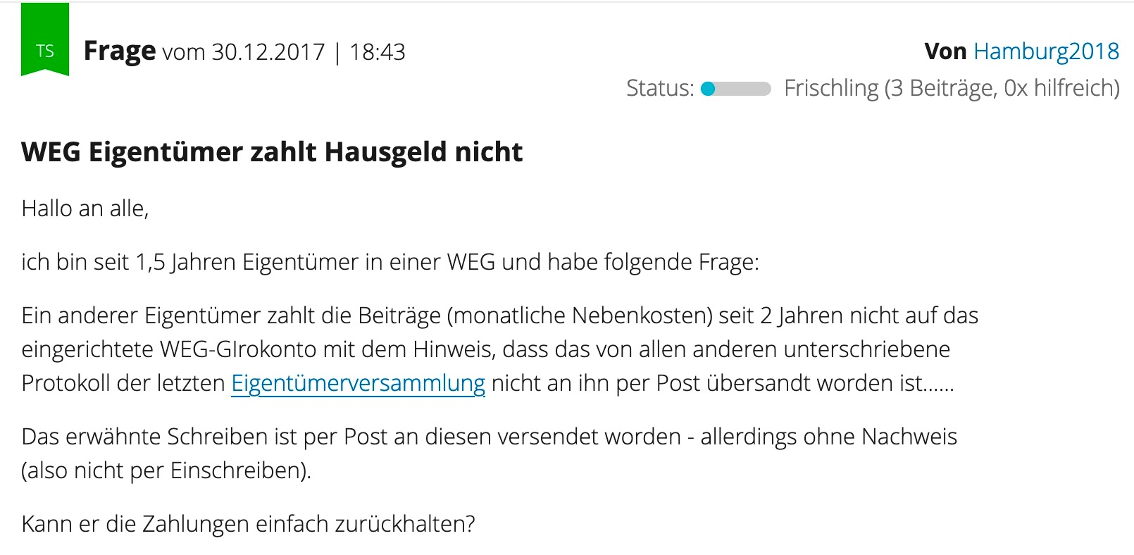 Was ist Hausgeld? WEG Wissen